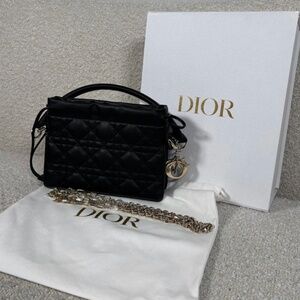 Pre-Owned Dior Lady Dior Milly Mini Bag Black